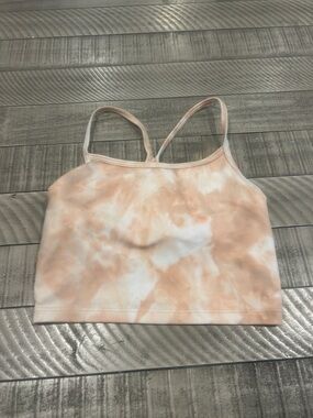 Peach Tie-Dye Spaghetti Strap Crop Camisole